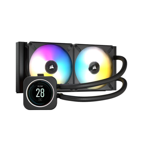 Corsair iCUE H100i Elite LCD Display CPU Liquid Cooler (Black)